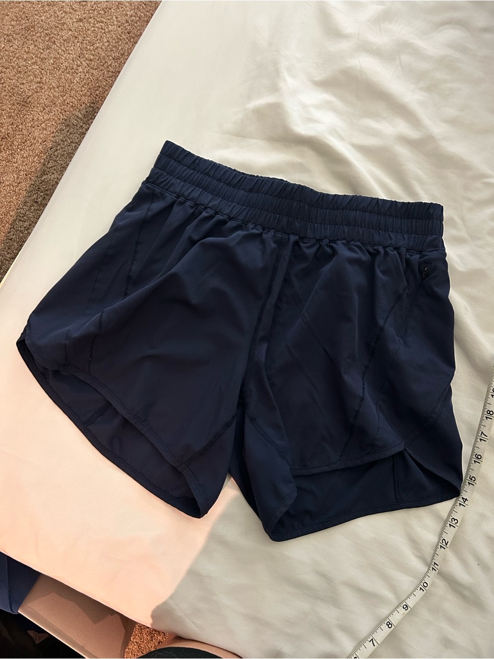 Women's Navy Athletic Running Shorts